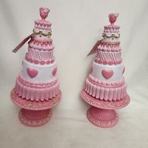 Pink and White Decorative Cake Figurine